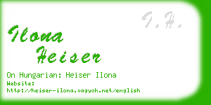 ilona heiser business card